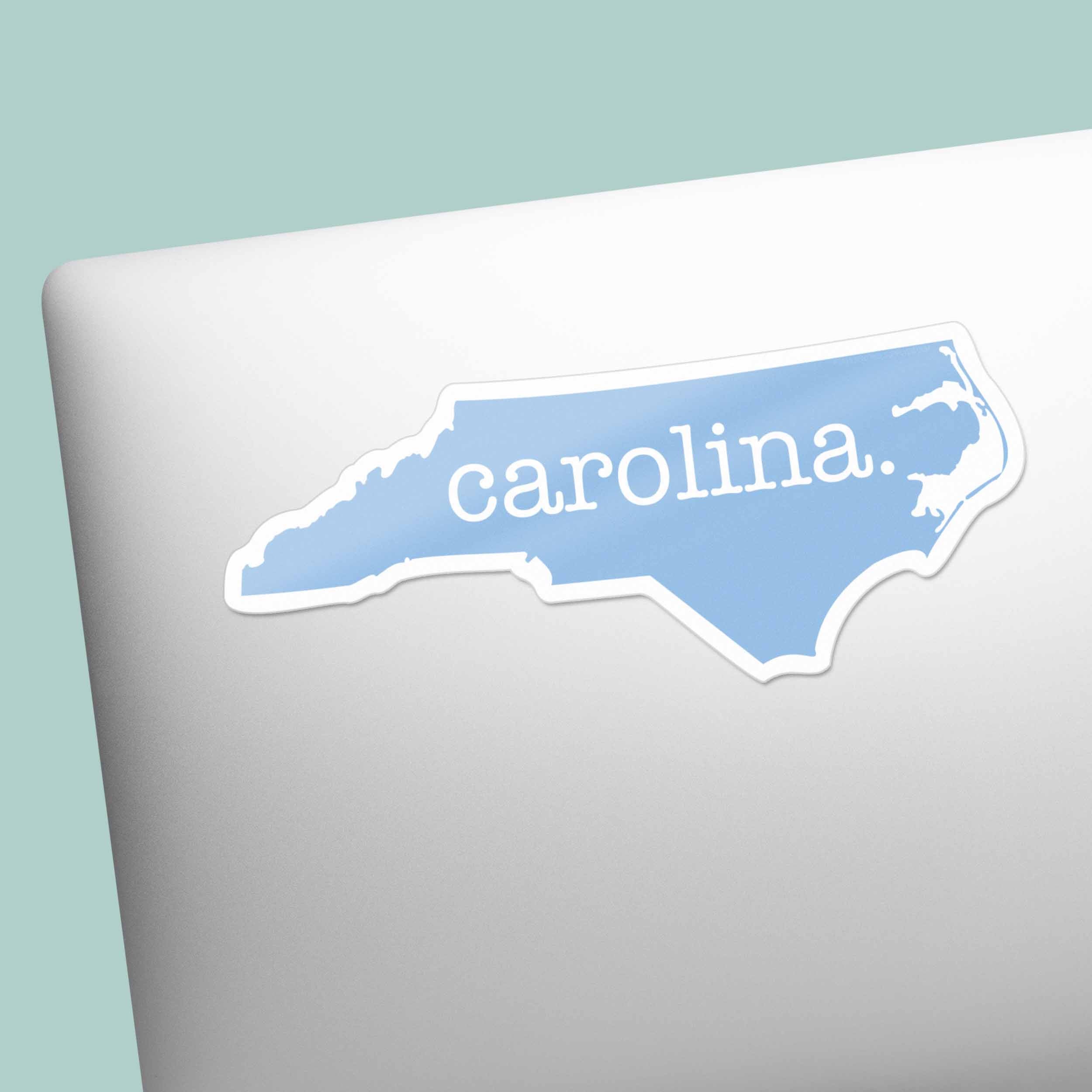 Light Blue North Carolina Sticker - Cute NC Decal