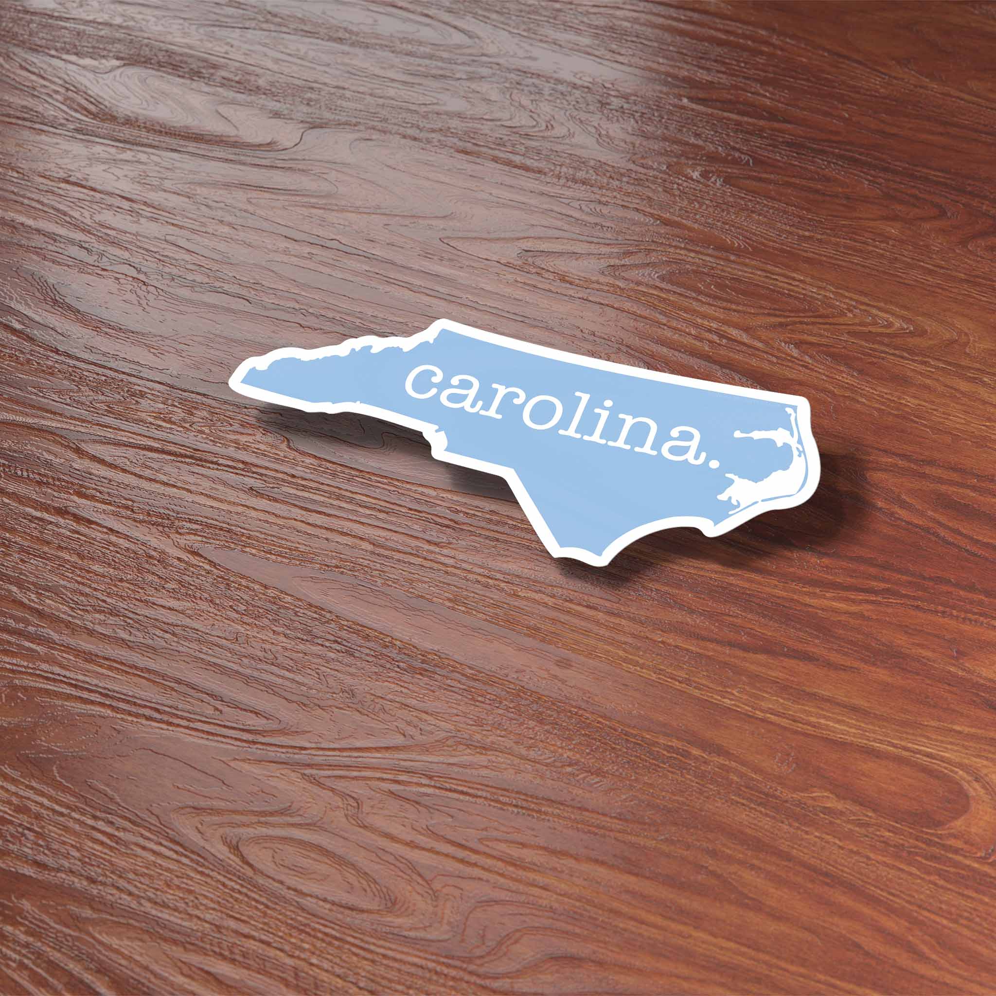 Light Blue North Carolina Sticker - Cute NC Decal