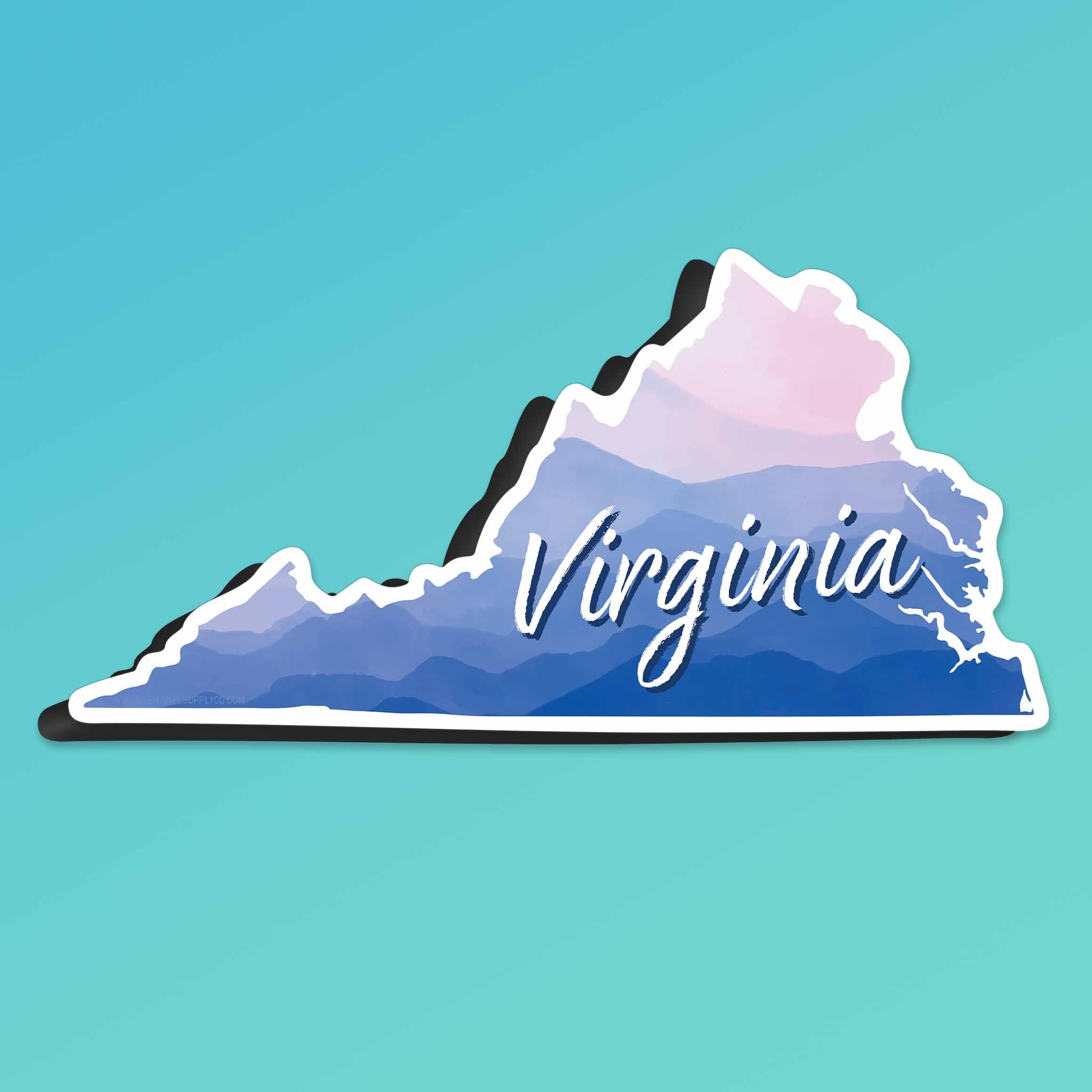 Blue Ridge Mountains Virginia Car Magnet - Flexible VA Fridge Magnet