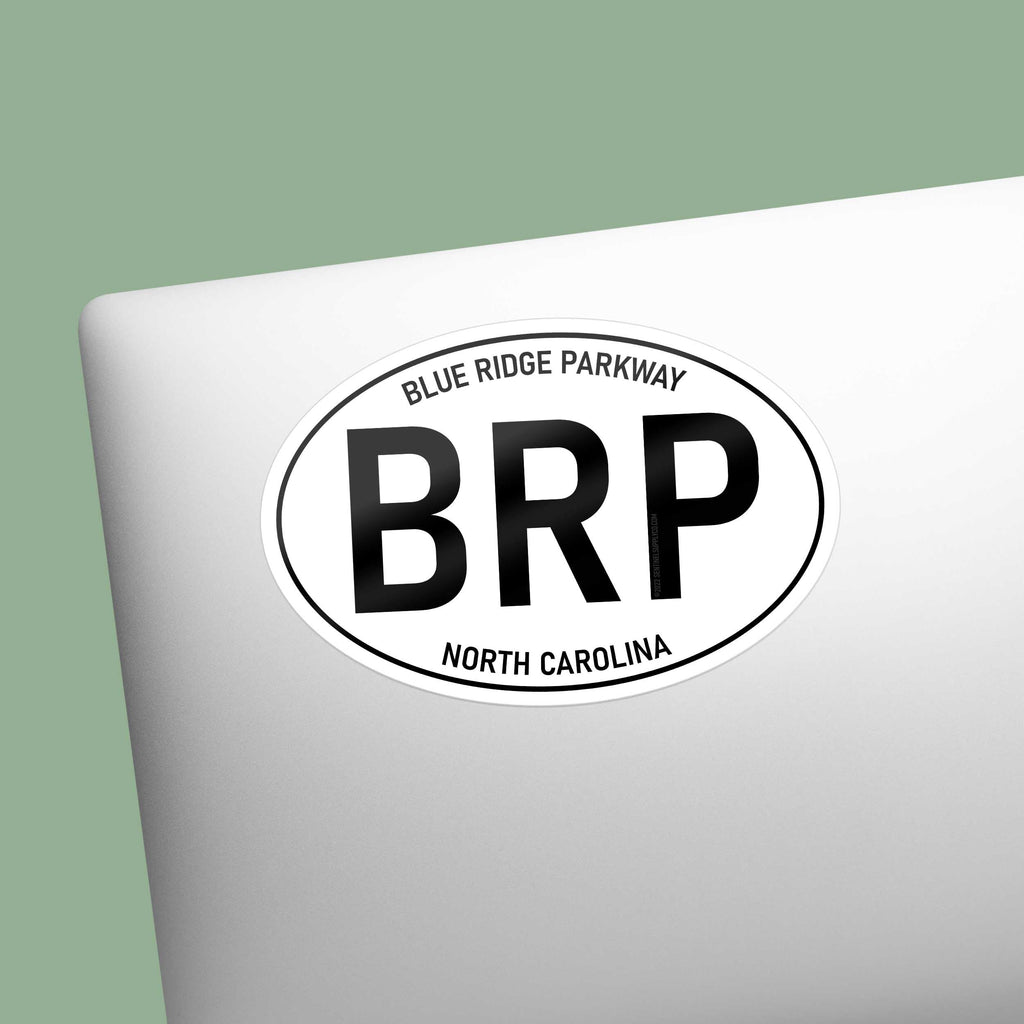 Blue Ridge Parkway White Oval Sticker - Virginia & North Carolina Decals