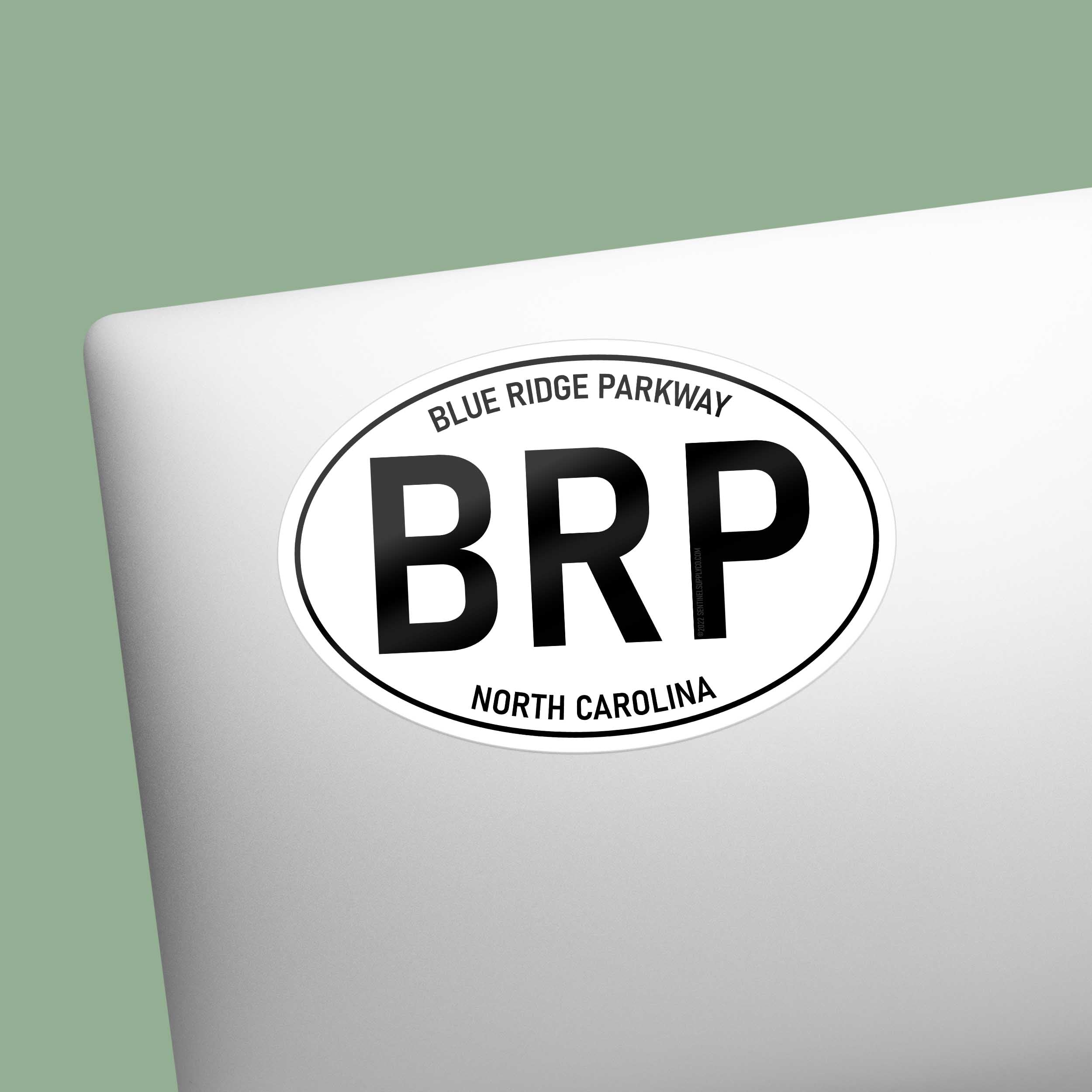 Blue Ridge Parkway White Oval Sticker - Virginia & North Carolina Decals
