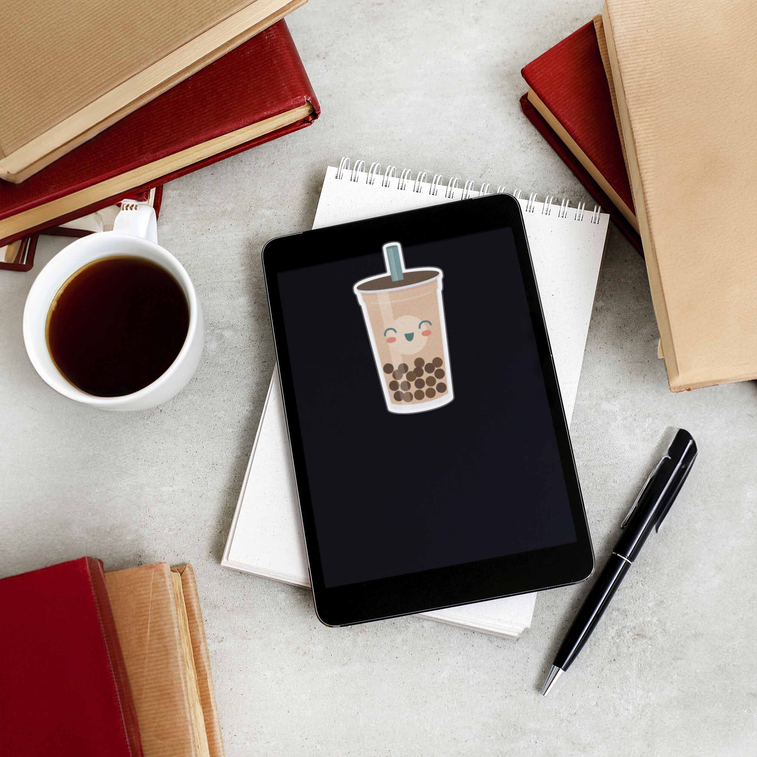 Boba Sticker - Cute Bubble Tea Decal for Laptop
