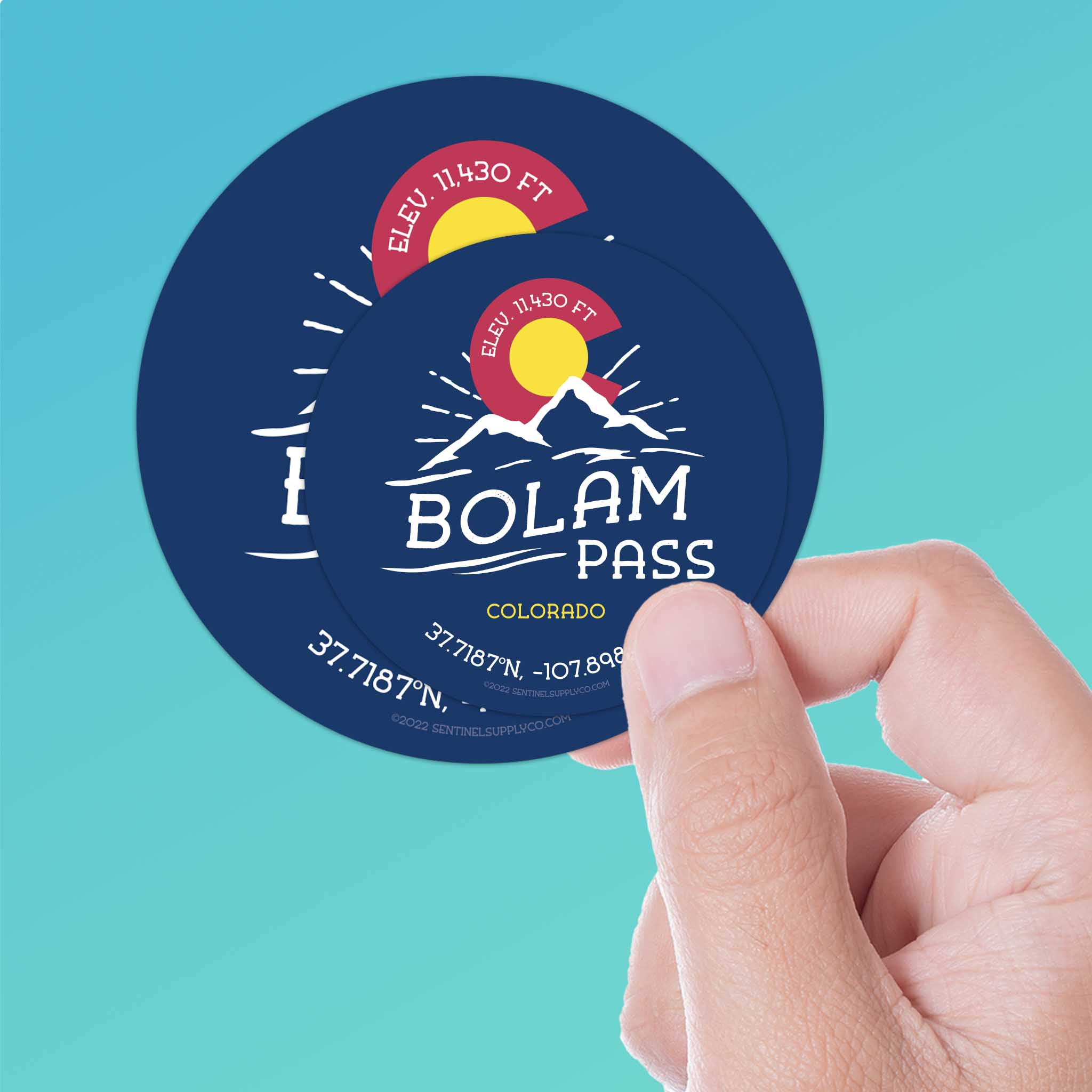 Bolam Pass Colorado Stickers