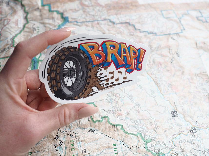 BRAP Off Road Motorcycle Sticker