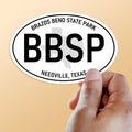 Brazos Bend State Park Texas White Oval Sticker