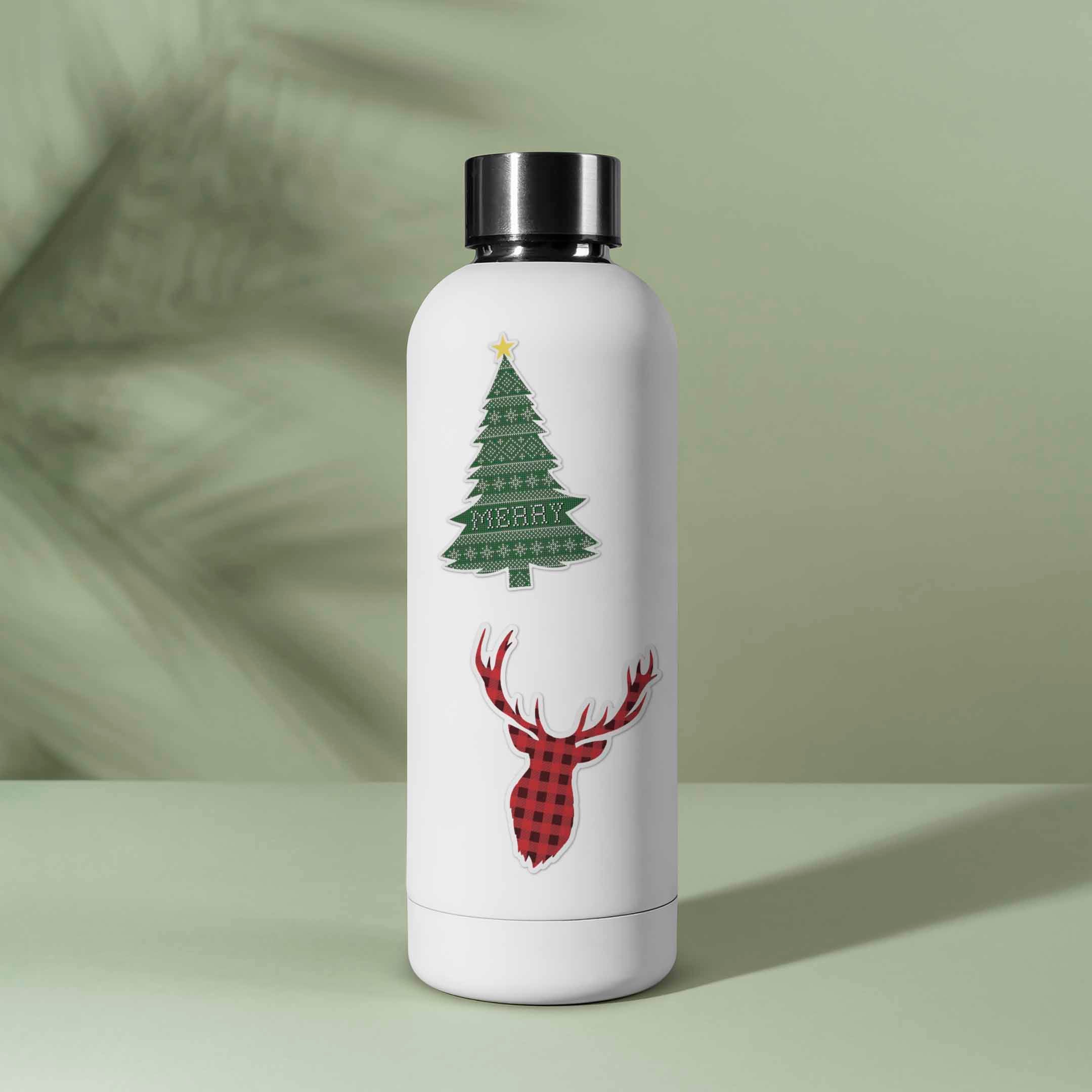 Buffalo Plaid Deer Antler Sticker