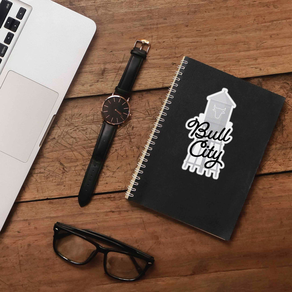 Bull City Water Tower Durham North Carolina Sticker - Cool NC Decal