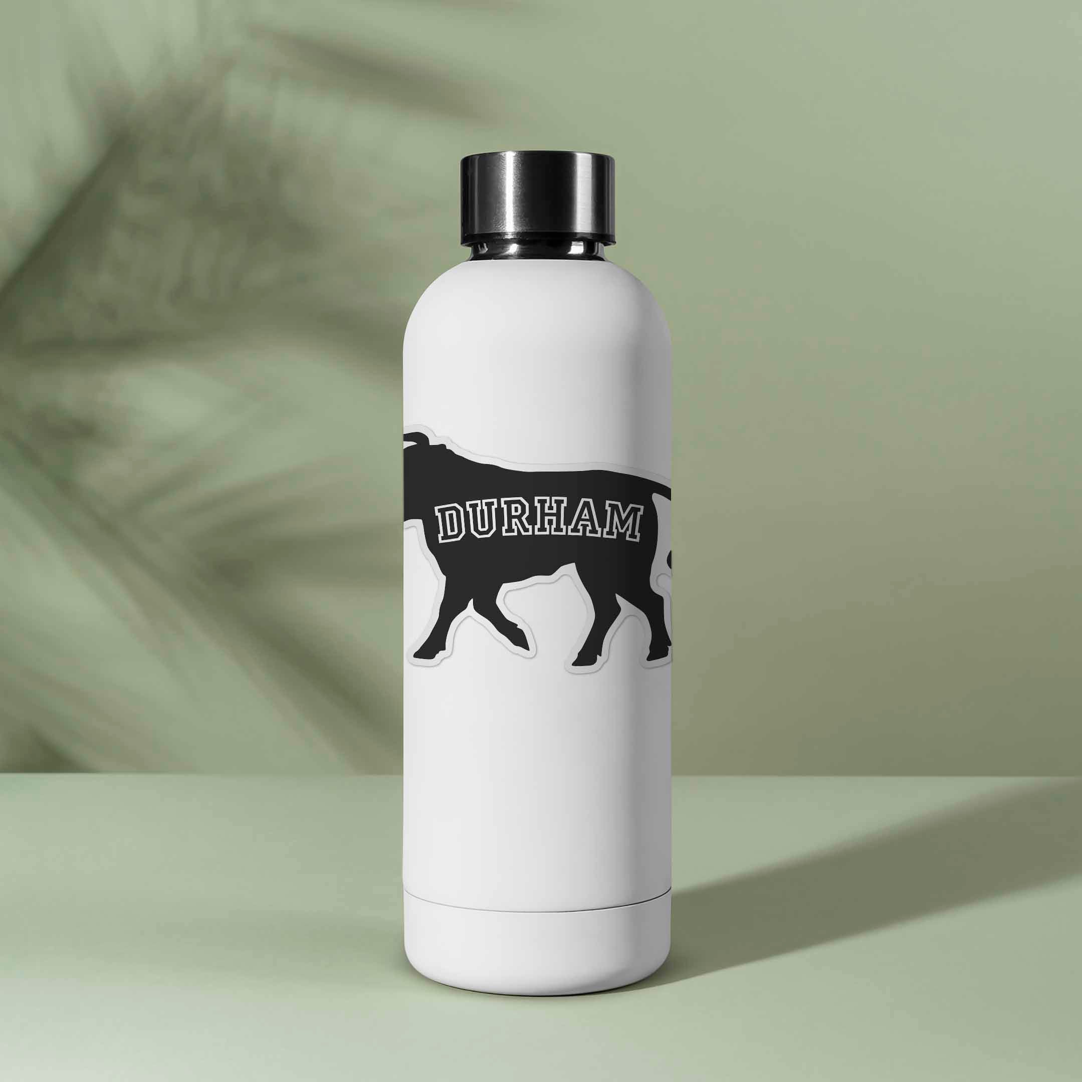 Black Durham Bull North Carolina Sticker - Cool NC Decal