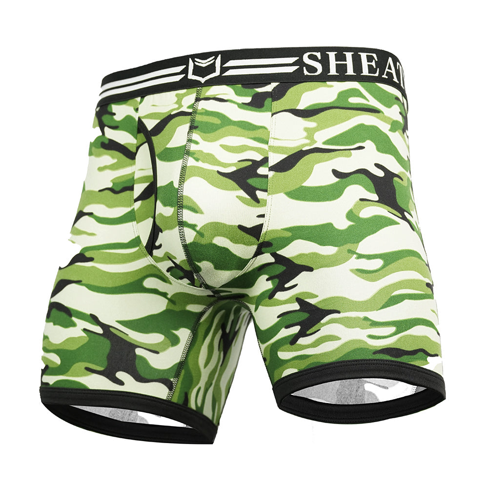 SHEATH 4.0 Polyester Camo Men's Pouch Boxer Brief 5"