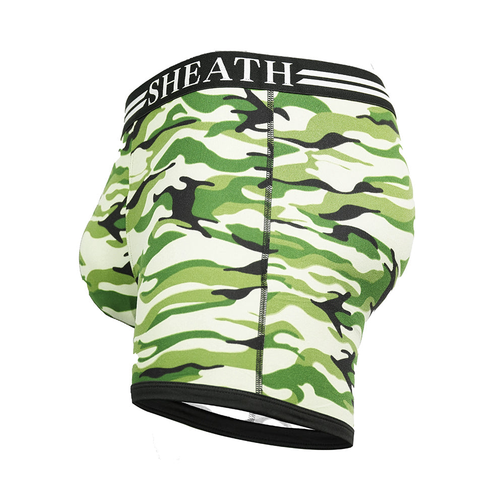 SHEATH 4.0 Polyester Camo Men's Pouch Boxer Brief 5"
