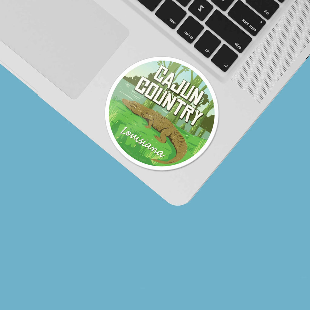 Cajun Country Louisiana Gator Sticker