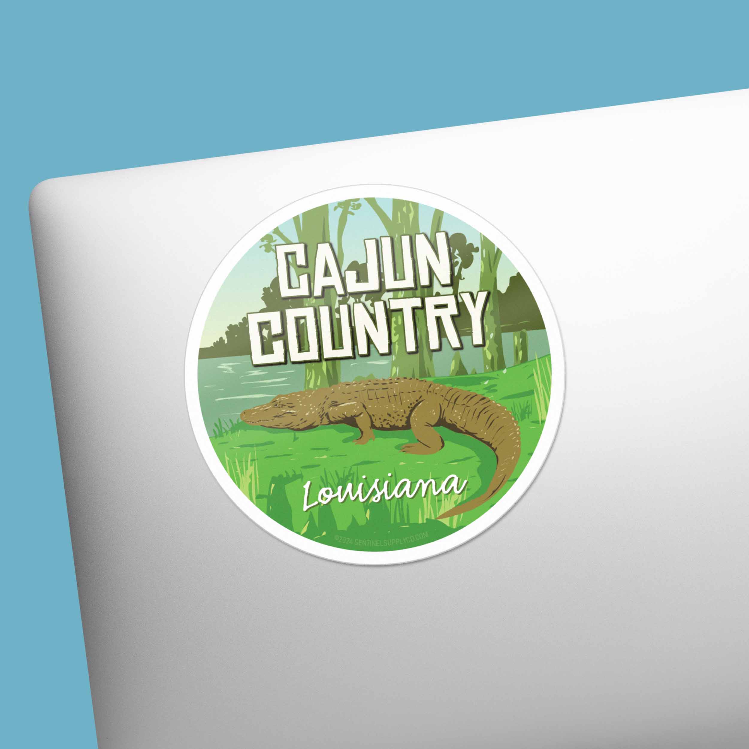 Cajun Country Louisiana Gator Sticker