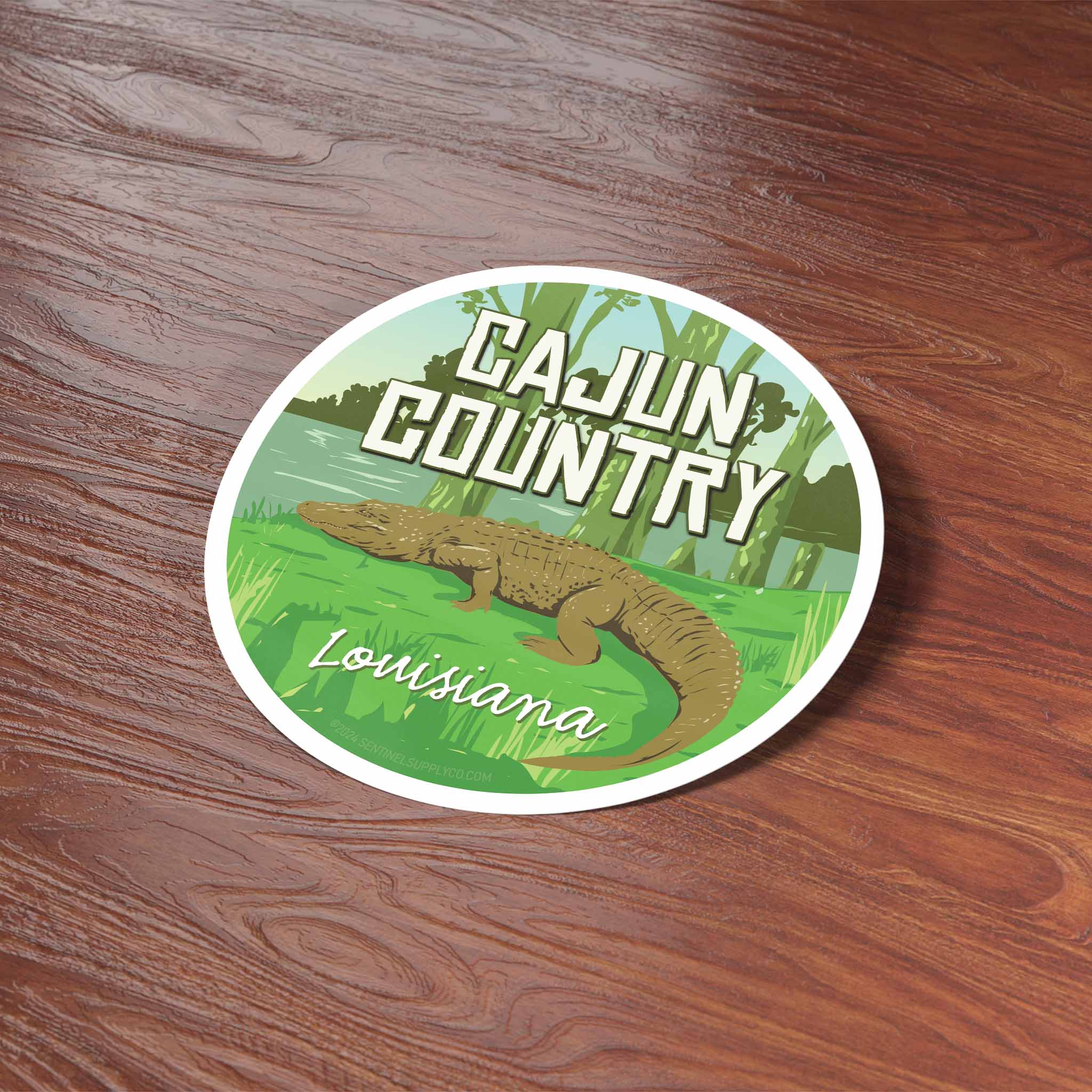 Cajun Country Louisiana Gator Sticker