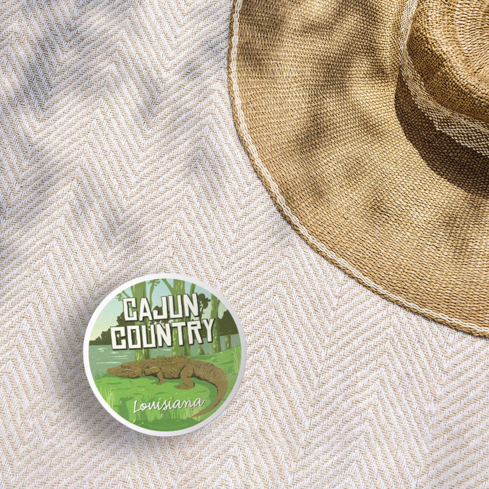 Cajun Country Louisiana Gator Sticker