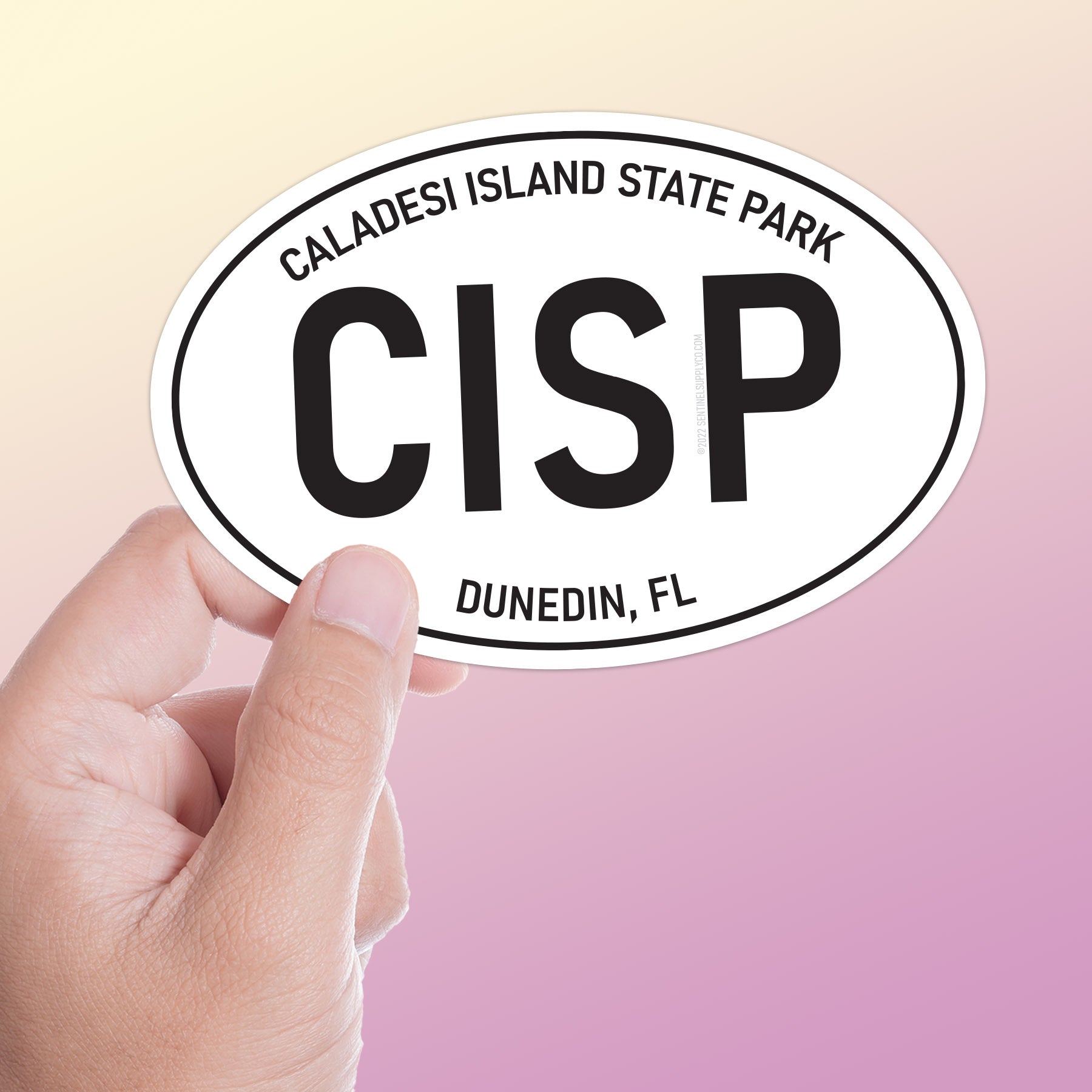 Caladesi Island State Park Florida White Oval Sticker