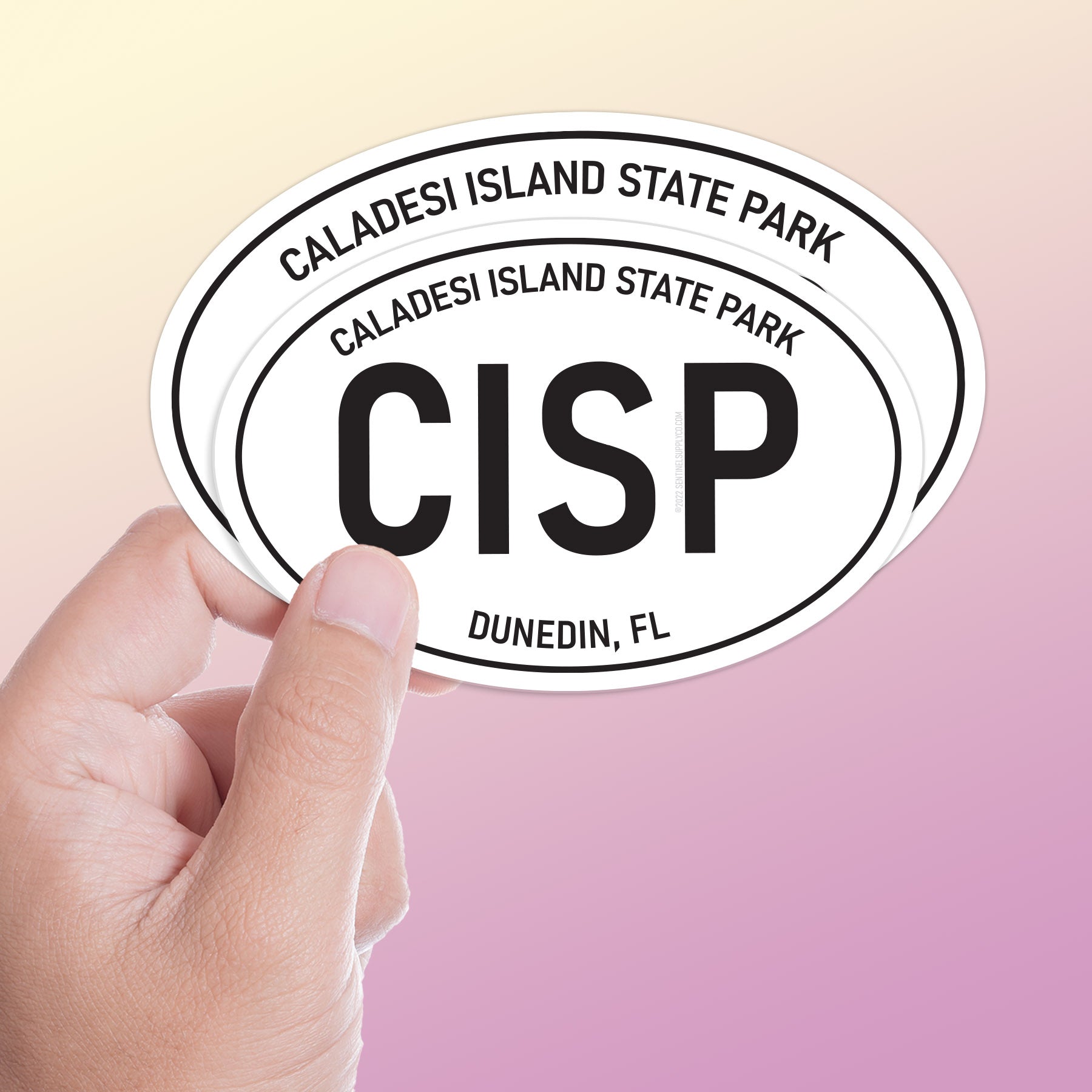 Caladesi Island State Park Florida White Oval Sticker
