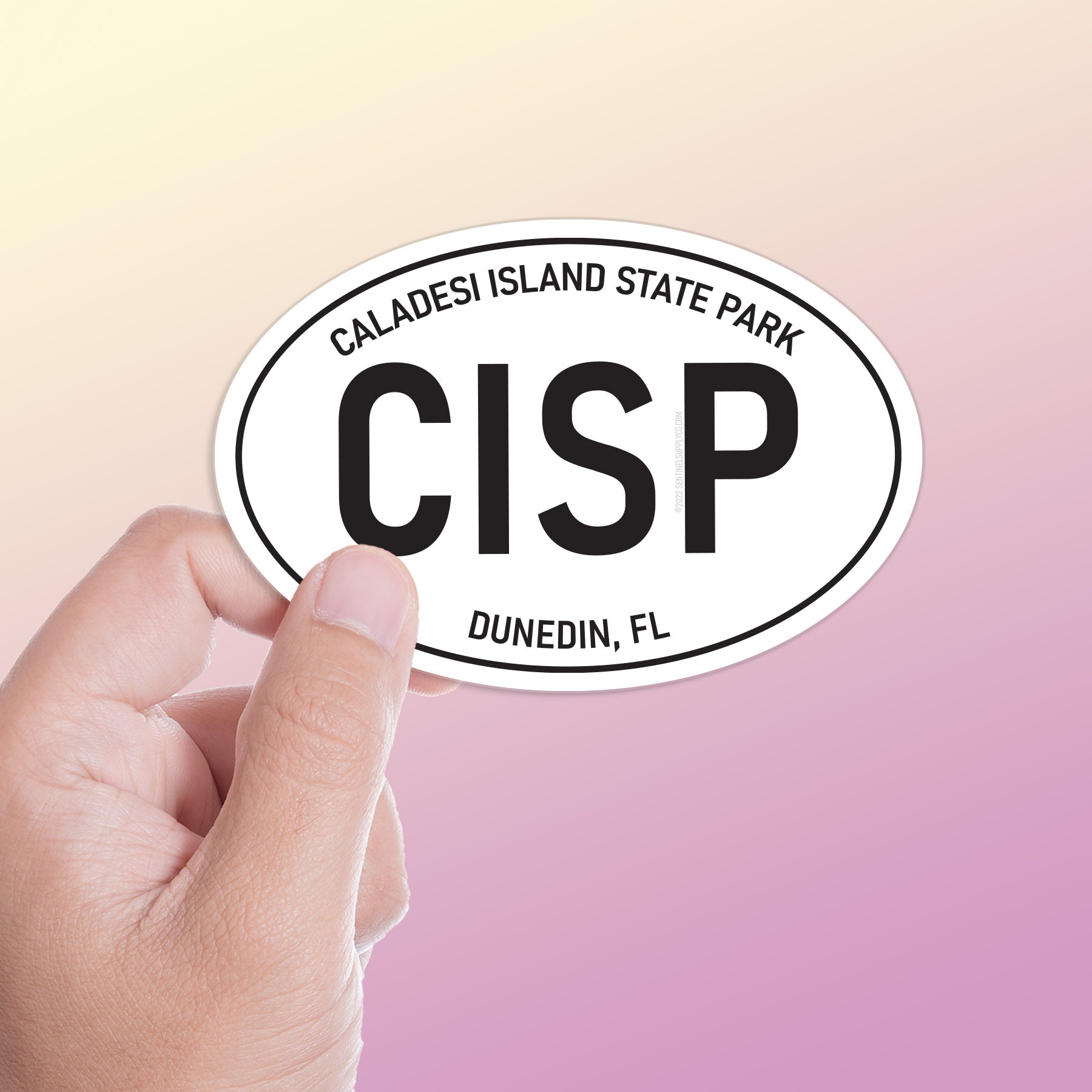 Caladesi Island State Park Florida White Oval Sticker