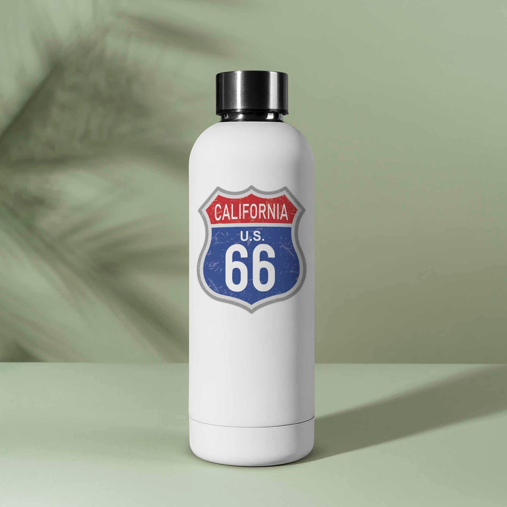 California Blue Route 66 Sticker - Cool CA Vintage Highway Sign Decal