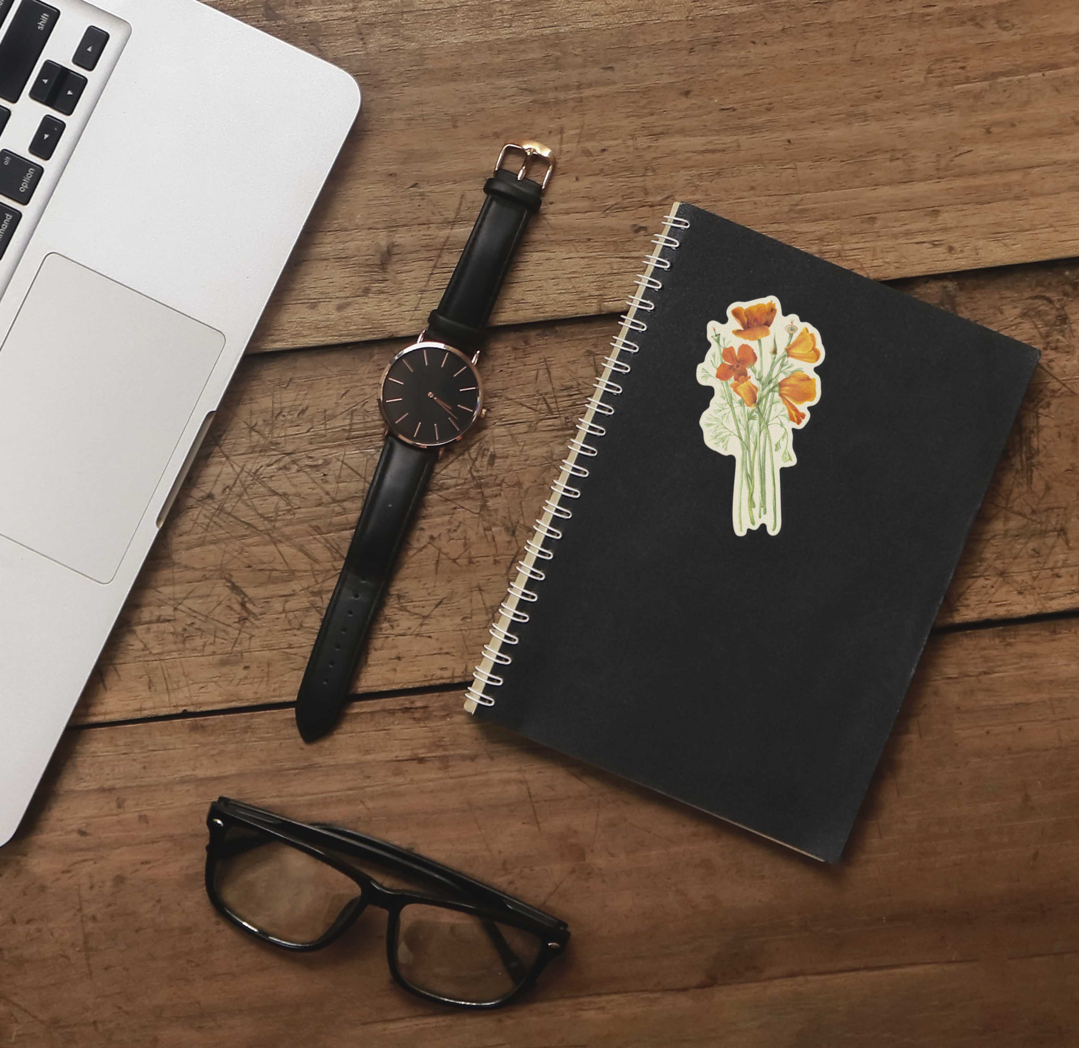 Mini California Poppy Sticker