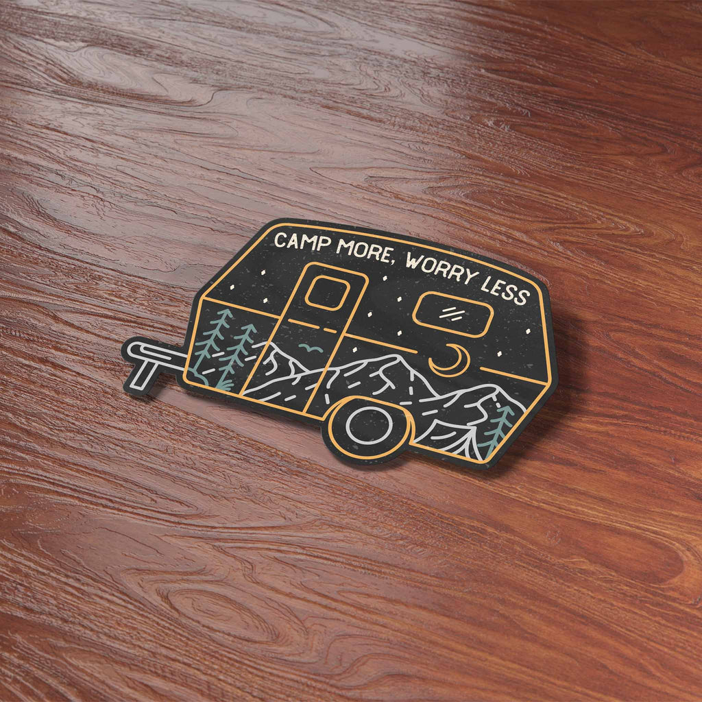 Camp More, Worry Less RV Sticker