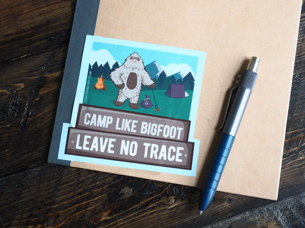 Camp Like Bigfoot Leave No Trace Sticker