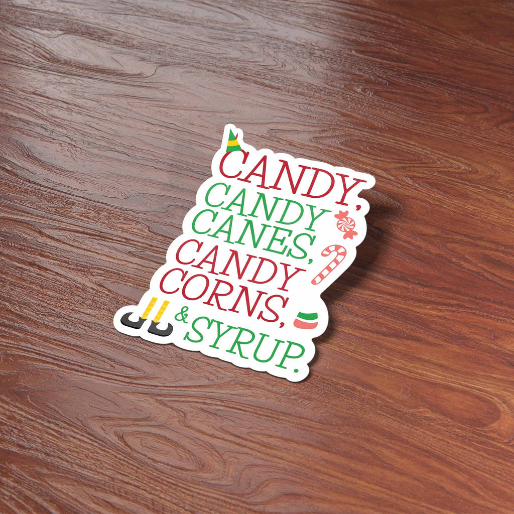 Candy Canes Christmas Movie Quote Sticker