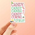 Candy Canes Christmas Movie Quote Sticker