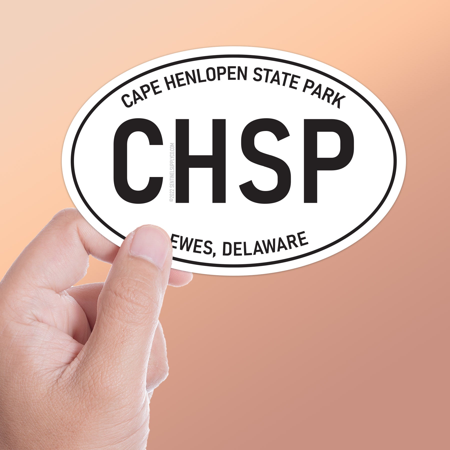 White Oval Cape Henlopen State Park Sticker