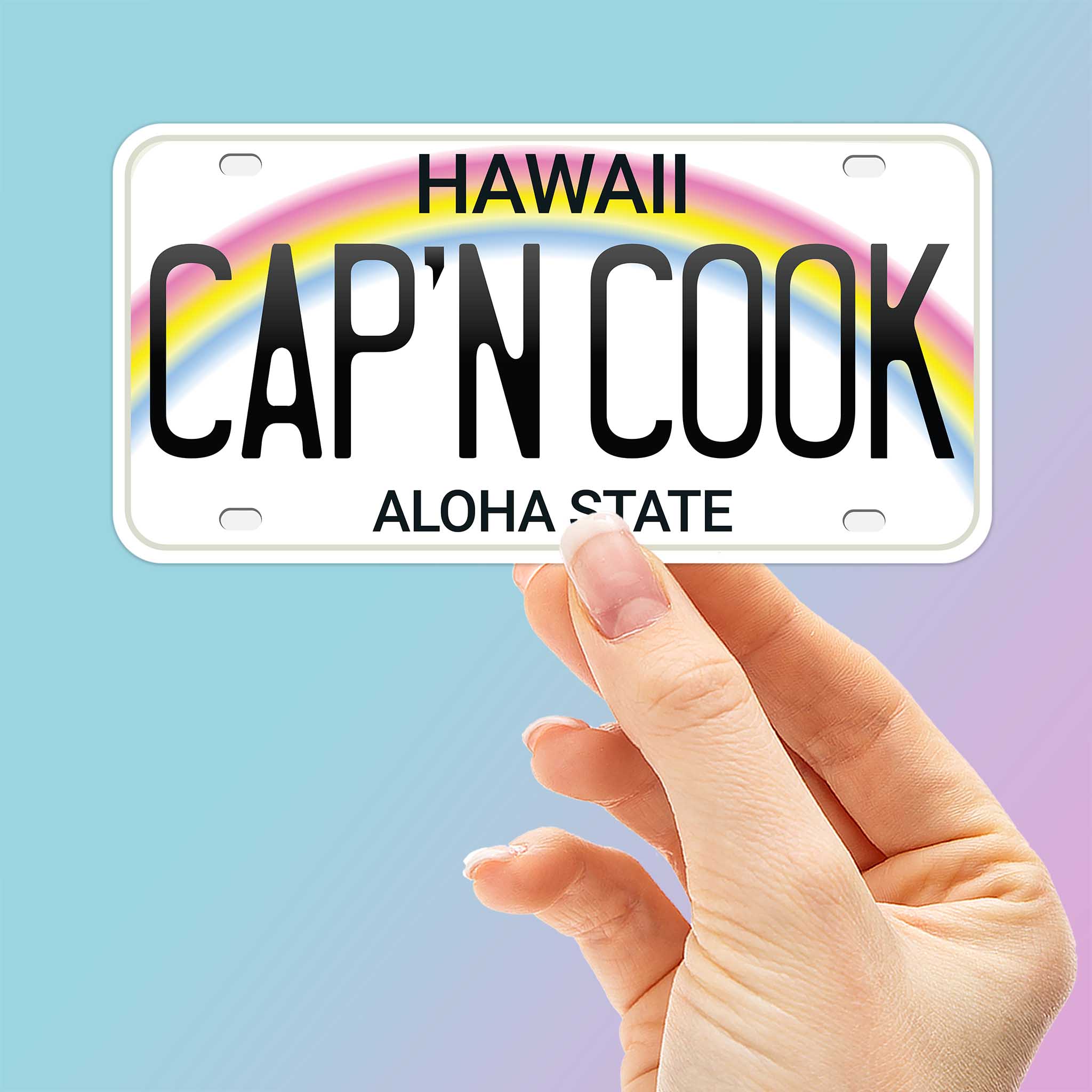 Hawaii License Plate Sticker - Choose Your City or Hawaiian Phrase Decal