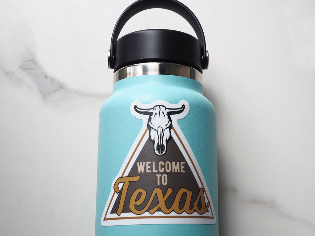 Welcome to Texas Cattle Skull Sticker