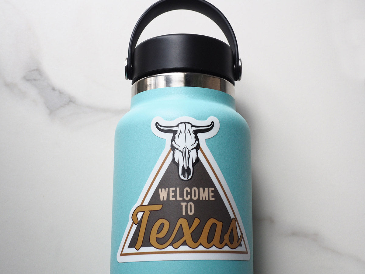 Welcome to Texas Cattle Skull Sticker