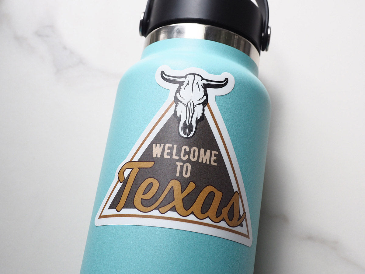 Welcome to Texas Cattle Skull Sticker