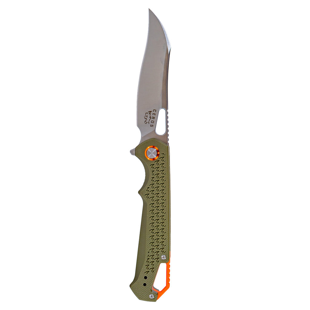 MUCTAC Ceros - Folding EDC | D2 Steel | OD Green G10 Handle | Liner Lock Design