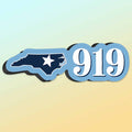 919 Area Code North Carolina Car Magnet - Flexible NC Fridge Magnet