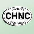 Chapel Hill North Carolina White Oval Car Magnet - Flexible NC Fridge Magnet
