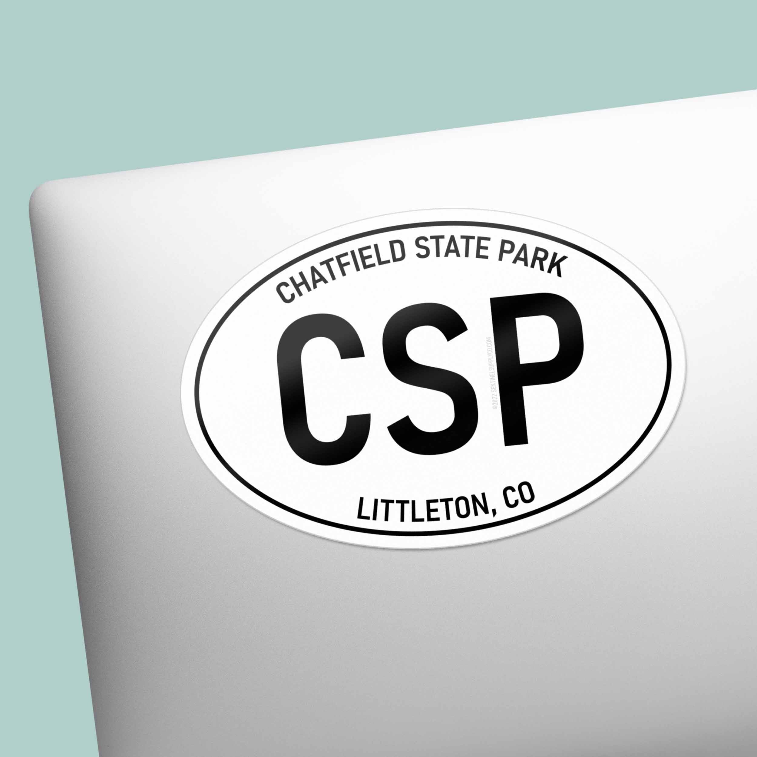 Chatfield State Park Colorado White Oval Sticker
