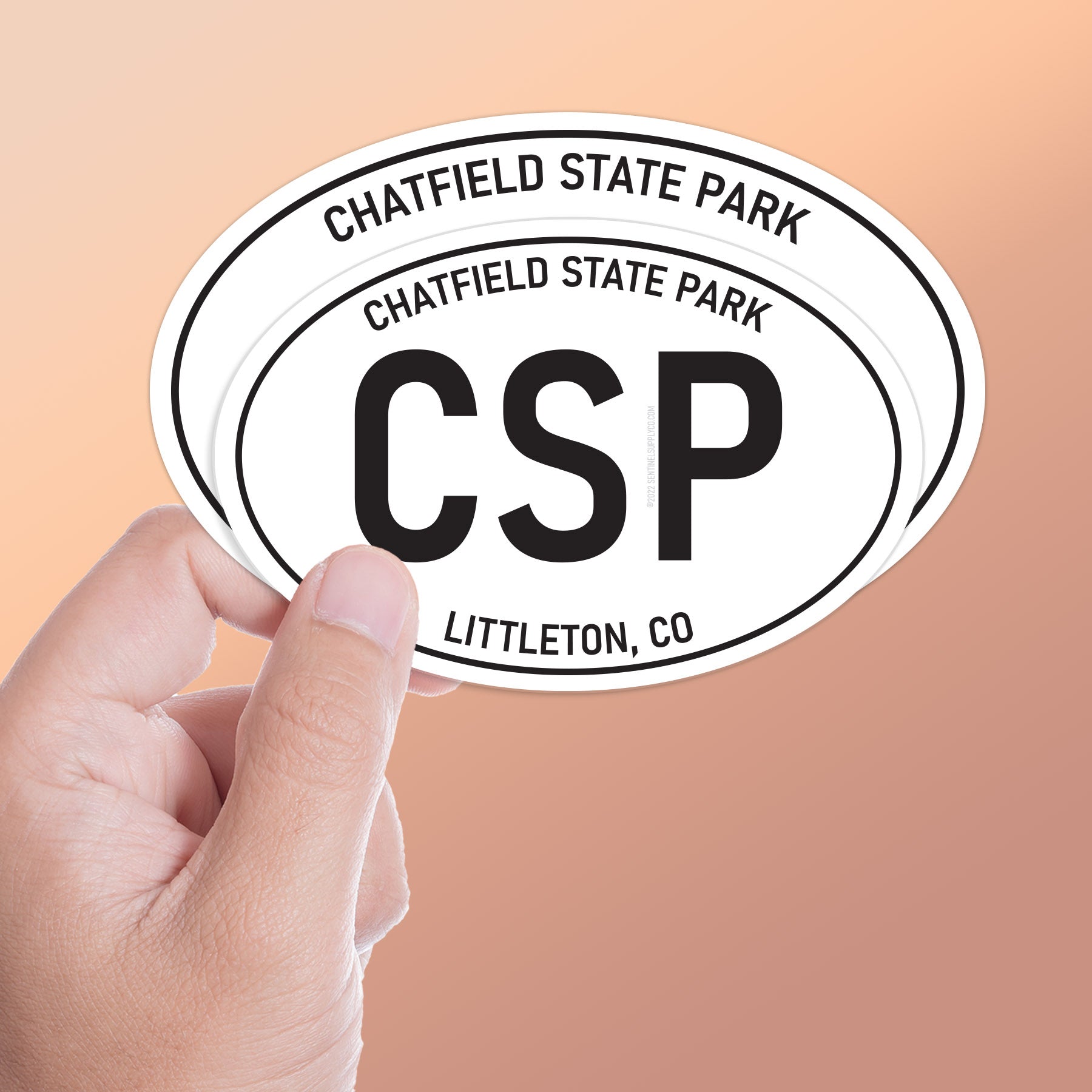 Chatfield State Park Colorado White Oval Sticker
