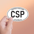 Chatfield State Park Colorado White Oval Sticker