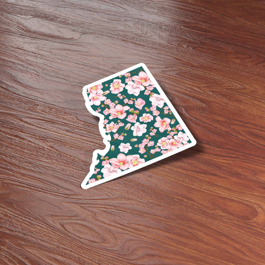 Cherry Blossom Washington DC Sticker