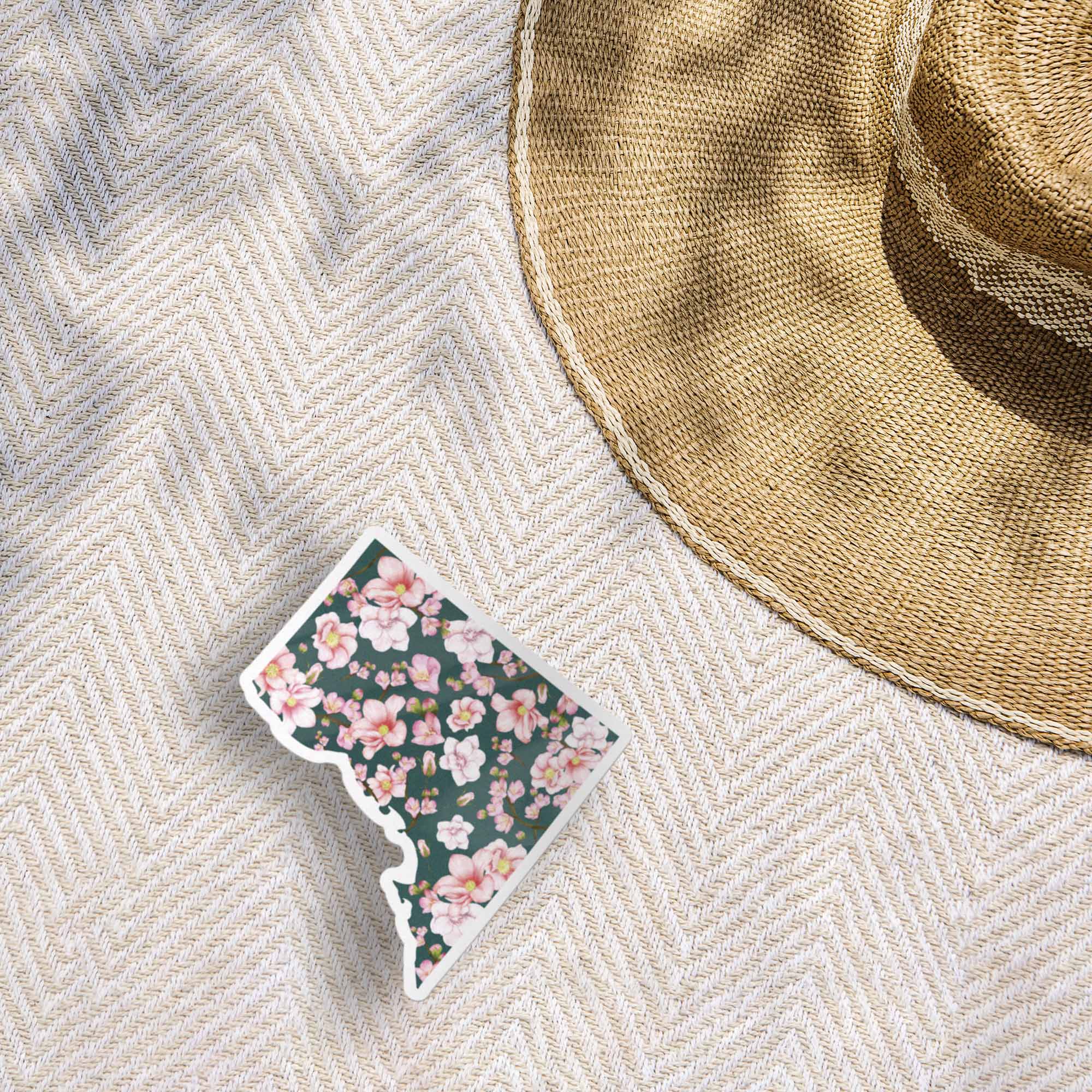 Cherry Blossom Washington DC Sticker