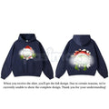 Christmas Movie Character Green Guy Through Hole 2-Sided Hoodie – Trendy Holiday Season Graphic Pullover, Unisex Classic Comfort Cotton