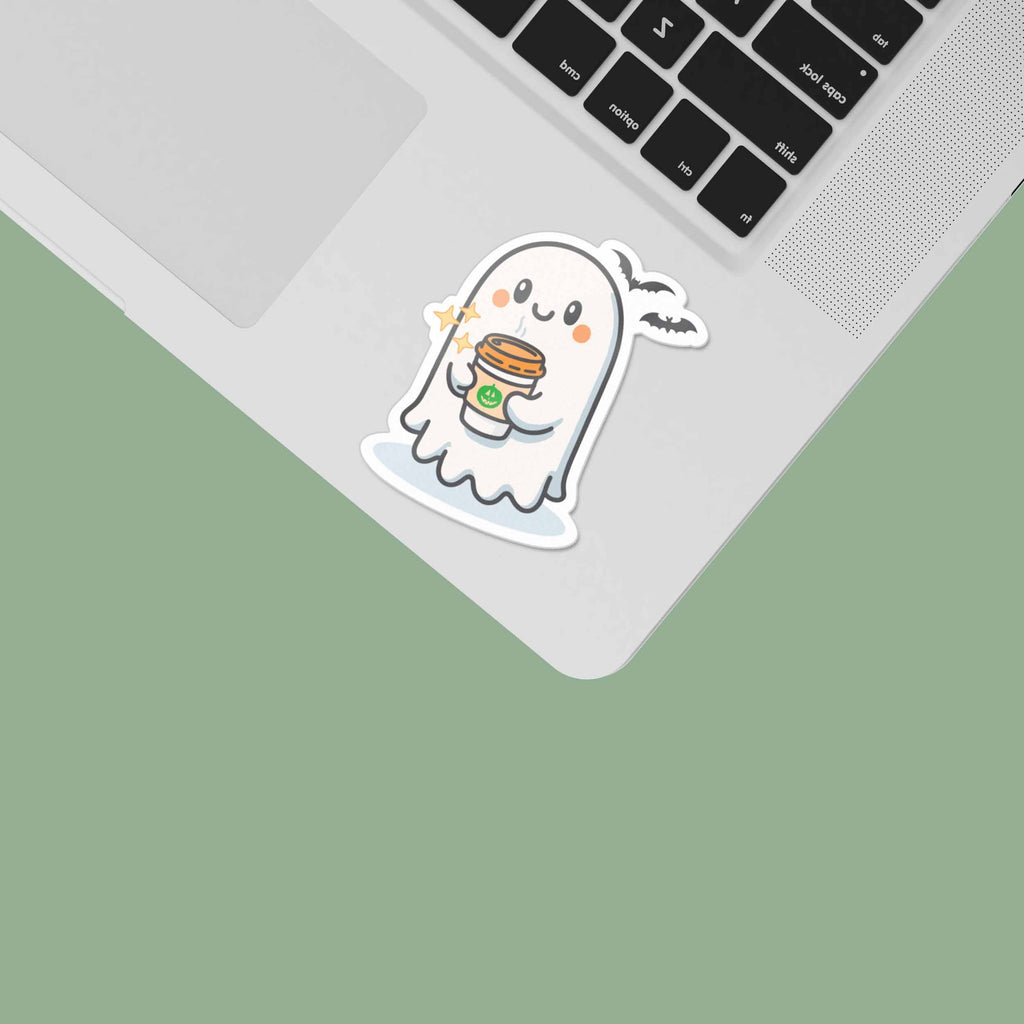 Pumpkin Spice Latte Ghost Sticker
