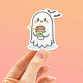 Pumpkin Spice Latte Ghost Sticker