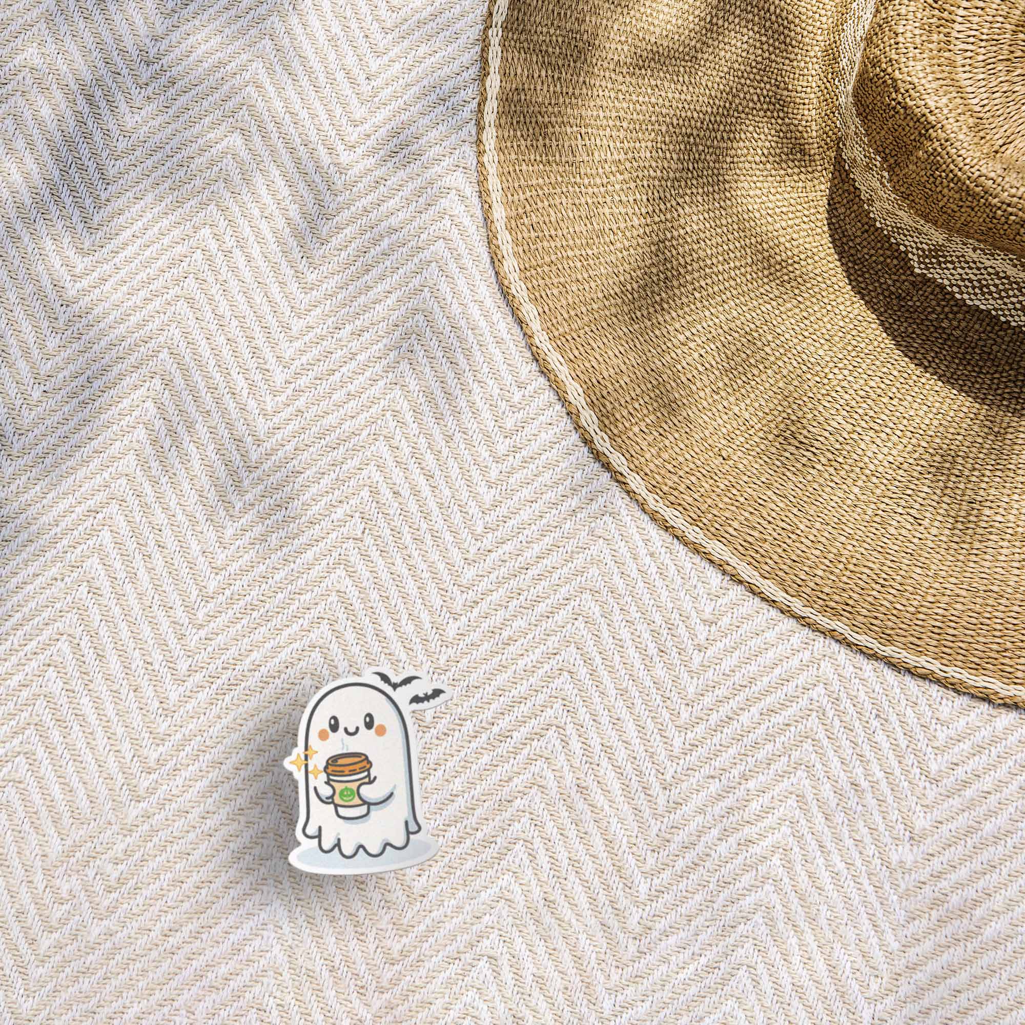 Pumpkin Spice Latte Ghost Sticker