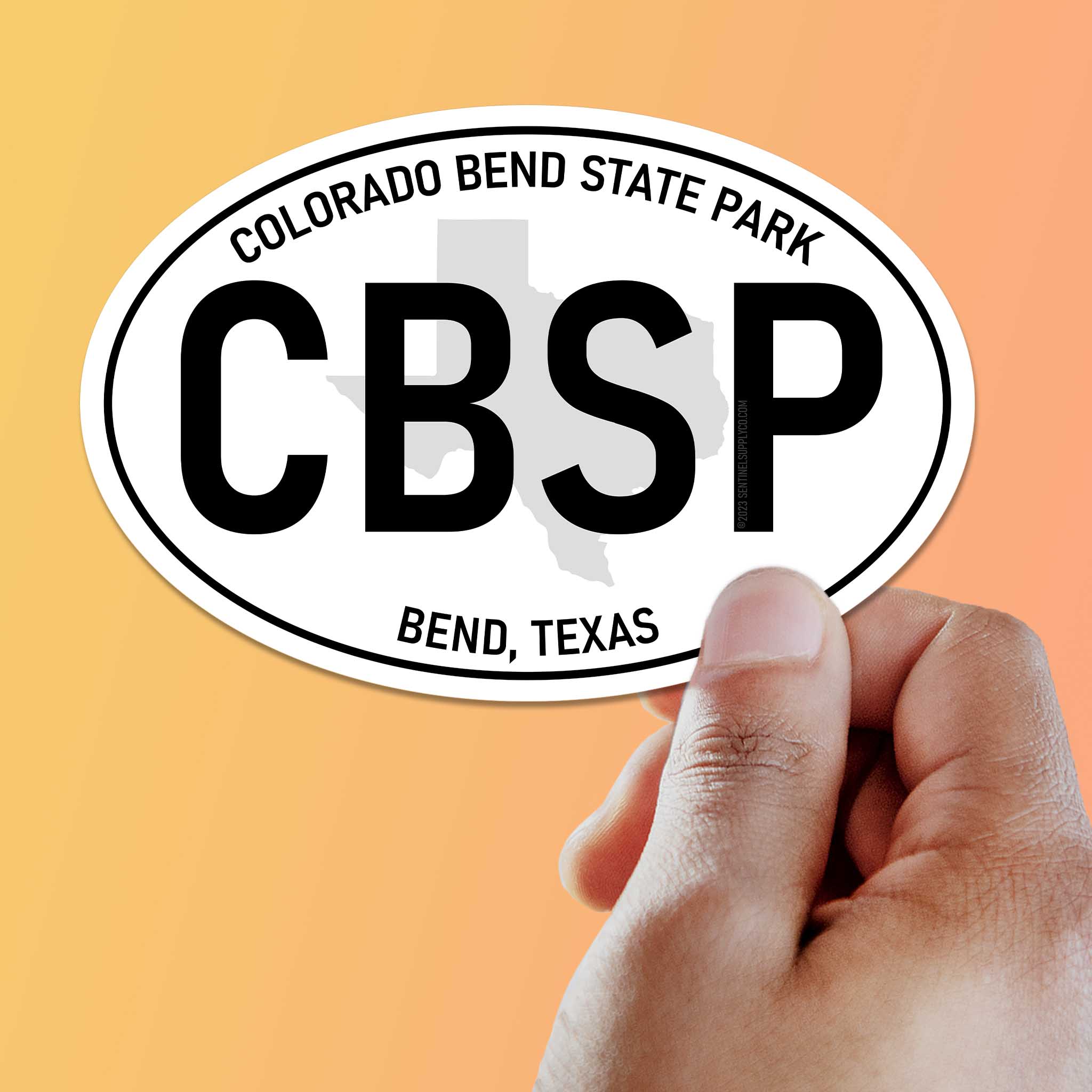 Colorado Bend State Park Texas White Oval Sticker