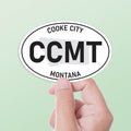 Cooke City Montana White Oval Sticker