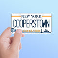Cooperstown New York License Plate Sticker