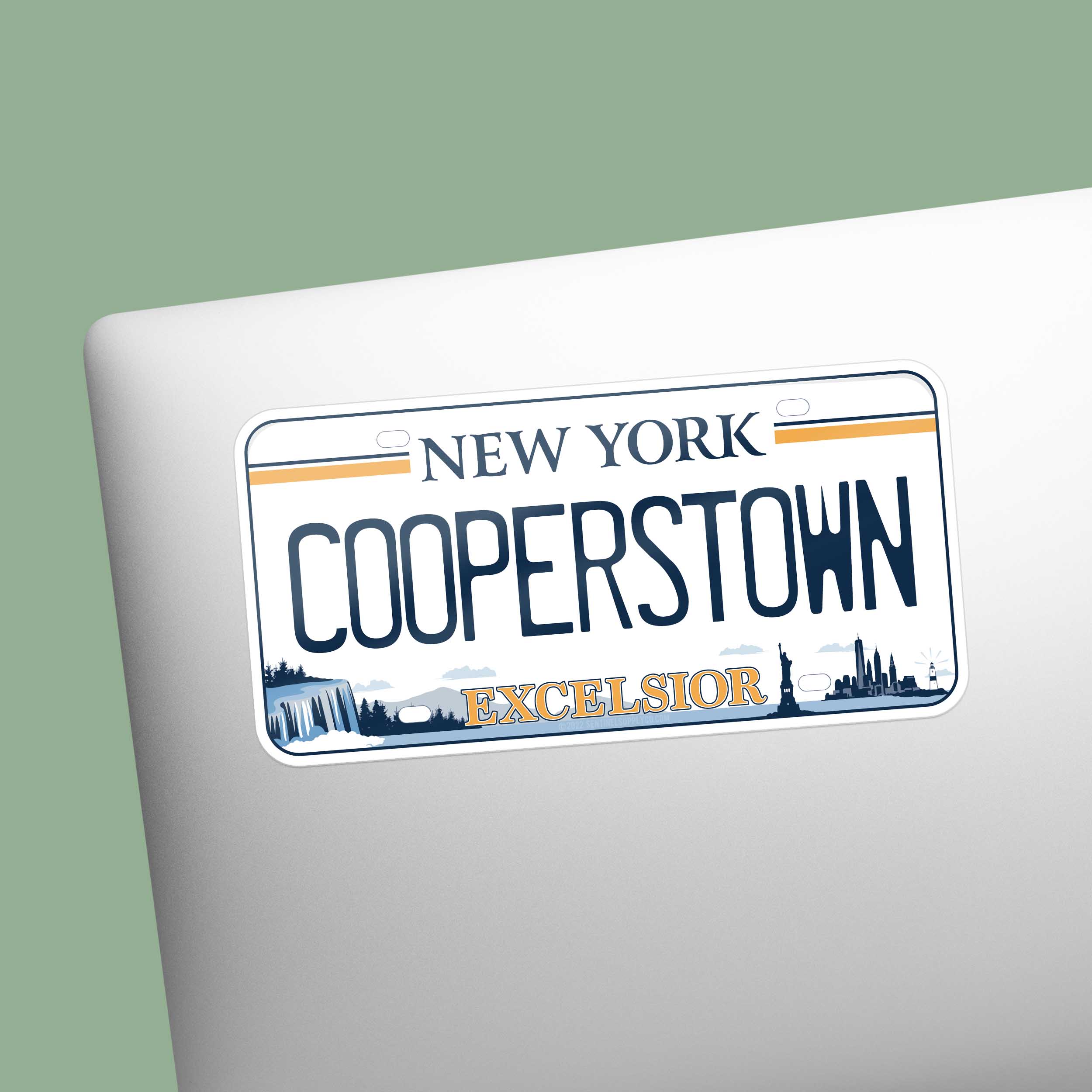 New York License Plate Sticker - Choose from 25+ NY Cities