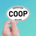 White Oval Cooperstown NY Bumper Sticker