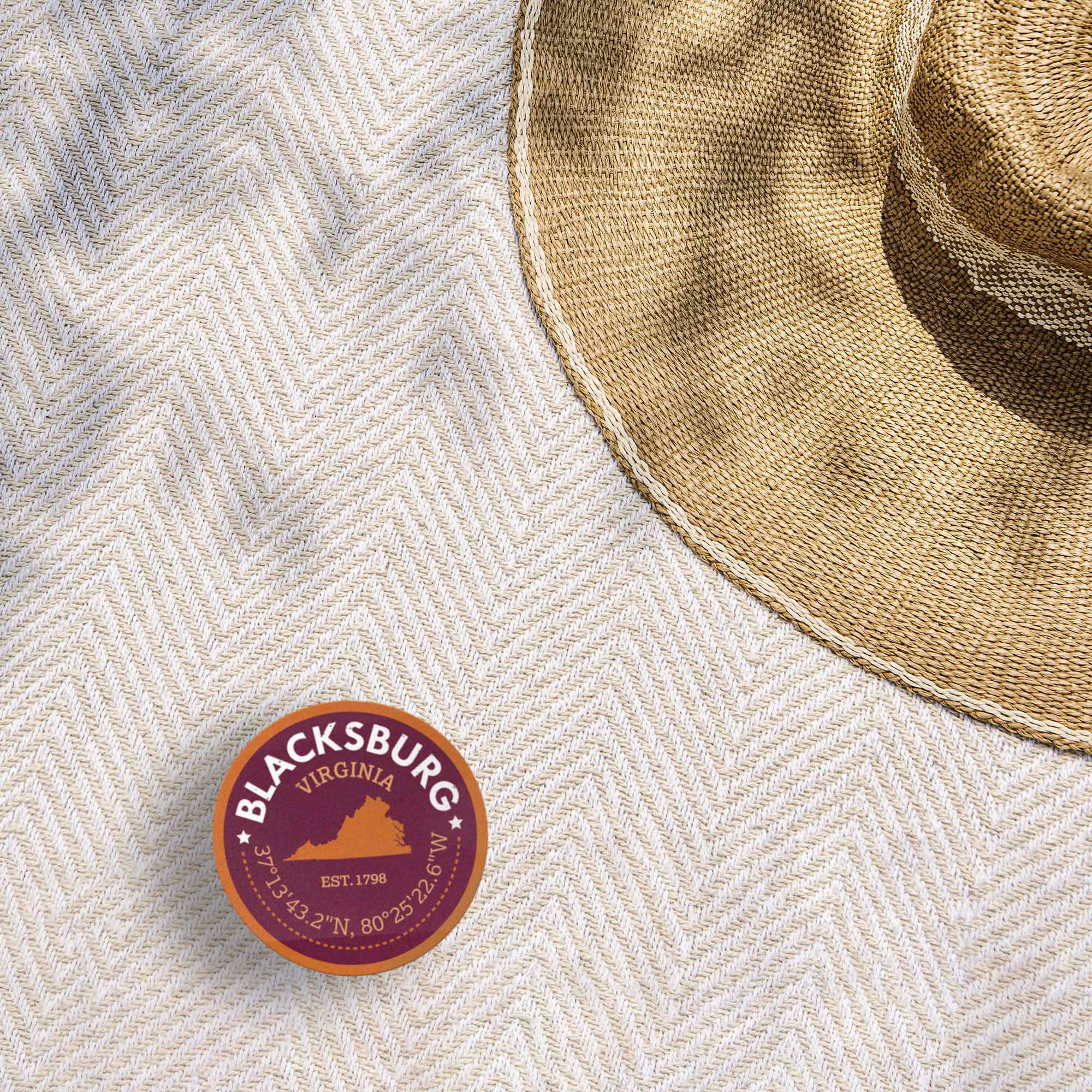 Blacksburg Virginia Map Sticker - Cute VA Decal